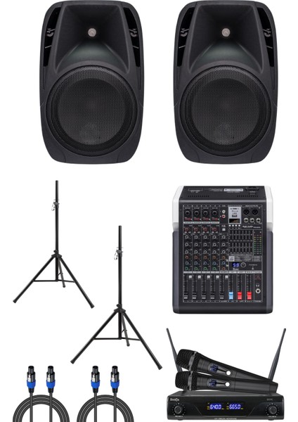 DRT-0010 2'li Stand Hoparlör Mağaza Dükkan Kafe Seslendirme ve Okul Anons Sistemi modelleri