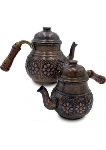 Çaydanlık Bakır Küçük Boy Eskitme Papatya Model fiyatları
