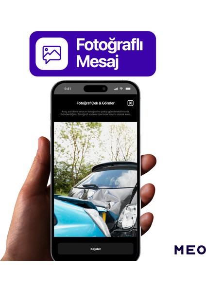 10'lu Paket Karekodlu Araç Numaratörü - Araç Içi Park Telefon Numarası - Akıllı Araç Etiketi (Yatay Versiyon)