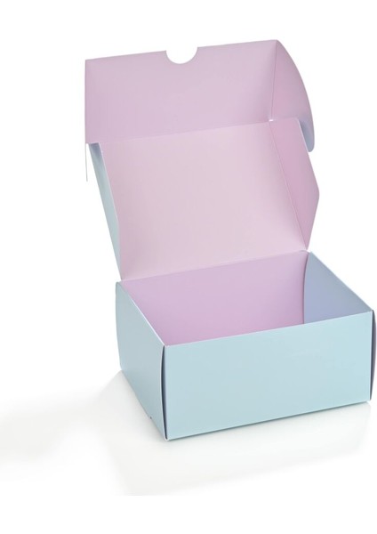 Kurabiye Kutusu Pembe-Mavi 11 x 15 cm 100 Adet fiyatları