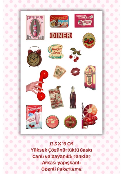 Tek Sayfa Retro/vintage Sticker/bullet Journal/defter/ajanda/matara/telefon Için Uygun modelleri