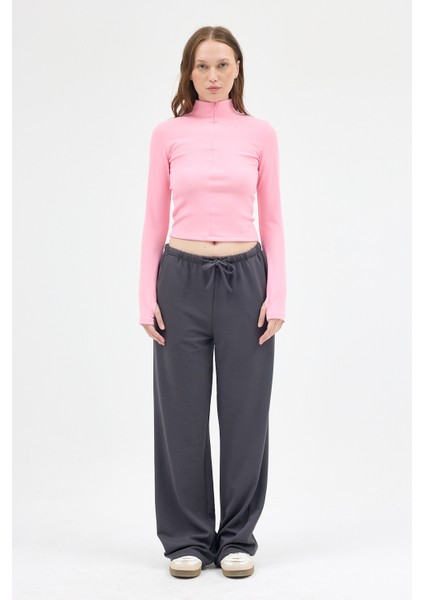 Şeker Pembe Yarım Balıkçı Yaka Fermuarlı Body 2447 fırsatları