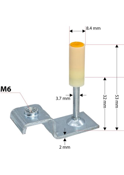 MX001 M6 Tij Asma Tavan Barutlu Çivi (100 Lü Paket)