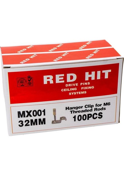 MX001 M6 Tij Asma Tavan Barutlu Çivi (100 Lü Paket)