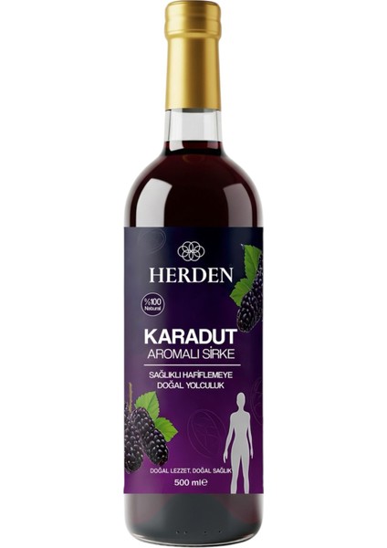 Karadut Aromalı Sirke 500 ml Mega Şişe