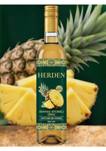 Ananas Aromalı Sirke 500 ml Mega Şişe