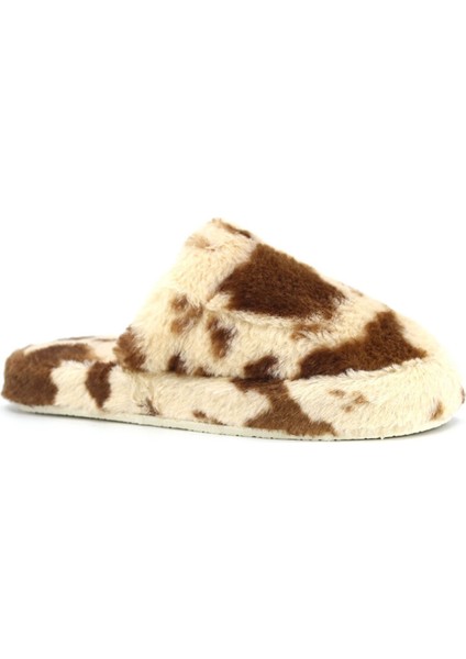 Kadın Desenli Peluş Yumuşak Hafif Ses Yapmayan Kaymaz Taban Çeyiz Bohça Kışlık Ev Terliği 1021-127-0004