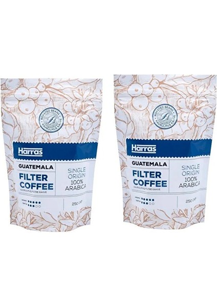 Kavrulmuş Filtre Kahve Guatemala Harras 250*2 Adet