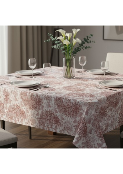 Yüksek Kaliteli Desenli Jakarlı Dokuma Kumaş Kare 160 x 160 Masa Örtüsü Bordo Ağırlıklı fiyatları
