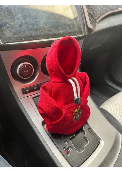 Vites Poları - Her Araca Uyumlu Vites Süsü Kırmızı Aslan Logolu Taraftar Yıkanabilir Renkli