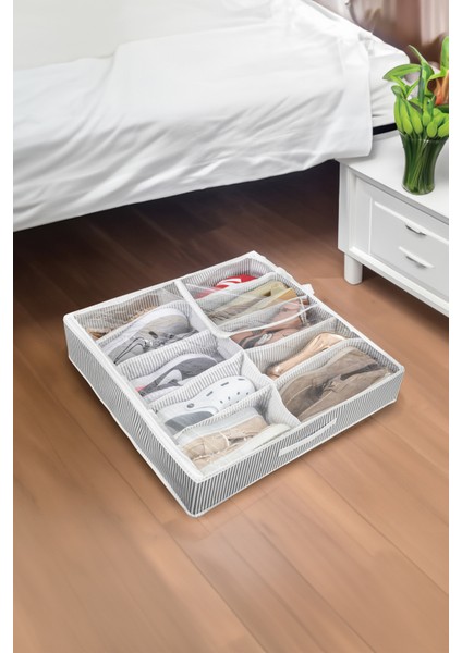 Fermuarlı Ayakkabı Düzenleyici Hurç Bölmeli Gözlü Terlik Organizer Ayakkabı Saklama Kutusu fırsatları