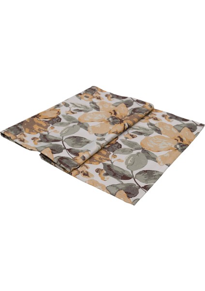 Jakarlı Dokuma Dekoratif Runner 45 x 140 cm Sarı Çiçekli modelleri