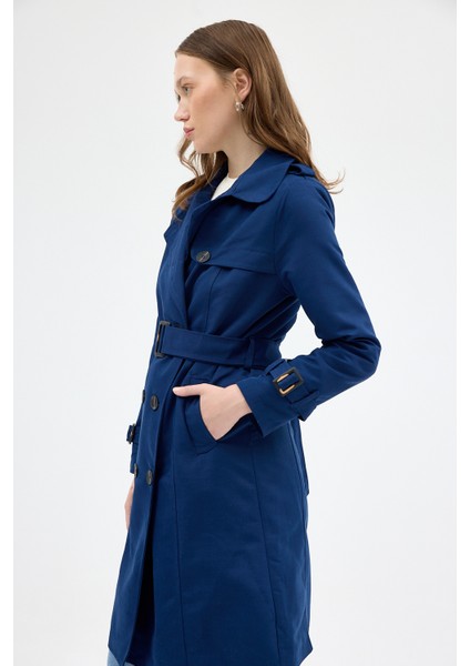 3033A Bel Bağlama Detay Trençkot Laci