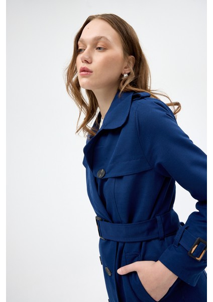 3033A Bel Bağlama Detay Trençkot Laci