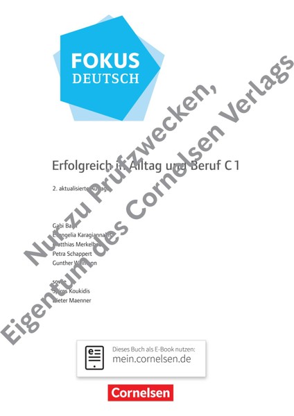 Fokus Deutsch C1 Kurs und Übungsbuch modelleri