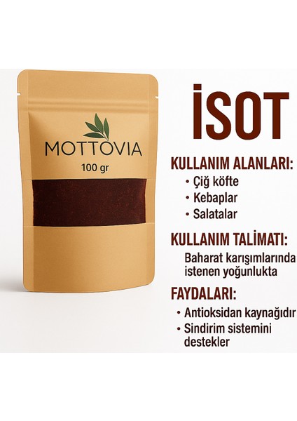 Isot Biber 100 gr ( Katkısız, Orjinal, Doğal Kurutulmuş ) fiyatları