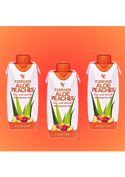 Forever Aloe Peaches 330ML 3 Adet