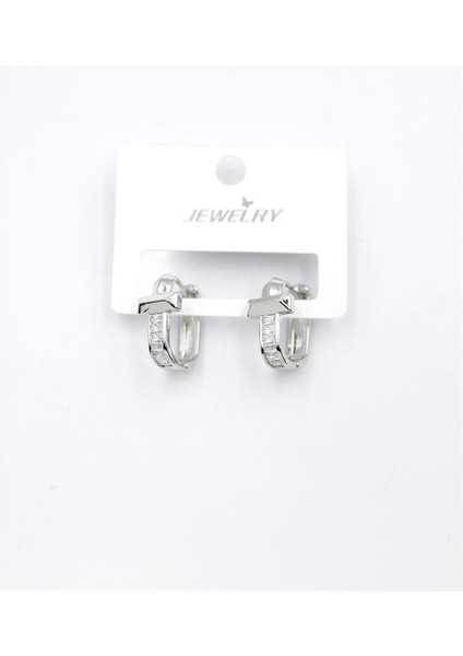 Taşlı Küpe - Gümüş