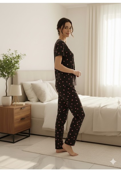 Siyah Kalpli Kadın Pijama Takımı fiyatları