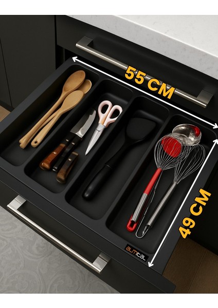 Gri Lüx 55 Cm X 49 Cm Çekmece Içi Kepçelik - 50 Cmx 40 Cm’ Ye Kadar Kısalır fiyatları