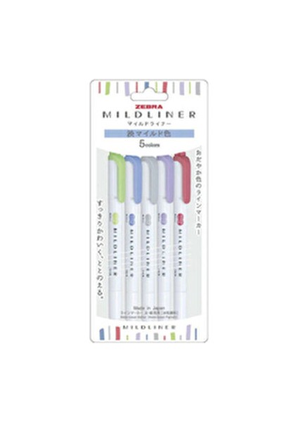 Zebra Mildliner 5 Renkli Yüksek Kalite Marker Seti 5 Adet Renkli Kalemler fiyatları
