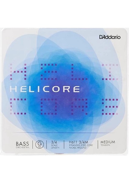 D'addario H611 3/4m Helicore G Kontrabas Teli (Sol)
