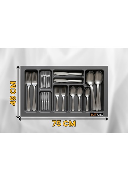 75x49 cm_GRİ ALMİTAL PLASTİK DESENLİ KAŞIKLIK modelleri