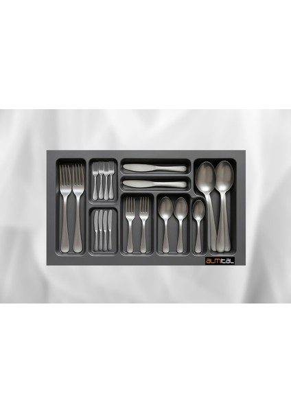 75x49 cm_GRİ ALMİTAL PLASTİK DESENLİ KAŞIKLIK fırsatları