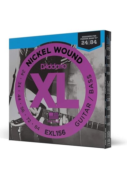 D'addario Fender Bass Vı Için Tel | En Çok Sevilen Tel Markalarının En Yüksek Kalitesi | EXL156 |