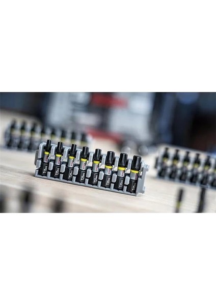Professional Accessories 8 Parçalı Tornavida Ucu Seti Torx (Impact Control, T Bit - Uzunluk 25