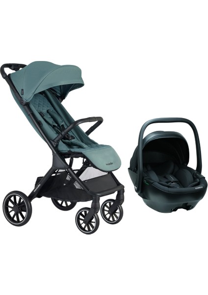 Jackey Xl Travel Sistem Bebek Arabası Forest Green - Merkürbebe Guardix Anne Kucağı Antrasit