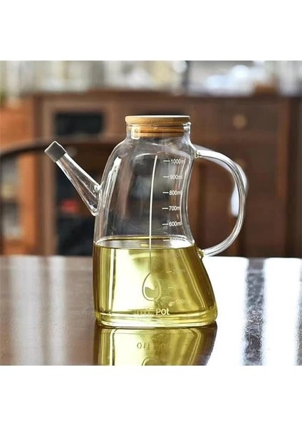 1000ML Bambu Kapaklı Cam Yağlık ve Sirkelik – Dayanıklı ve Şeffaf Sıvı & Mutfak Için Hassas modelleri