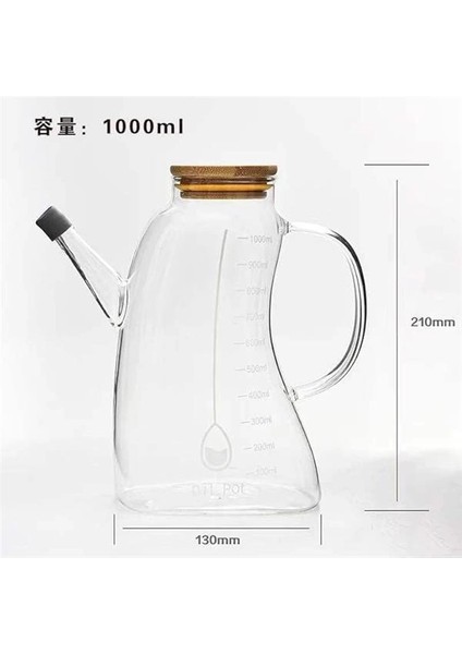 1000ML Bambu Kapaklı Cam Yağlık ve Sirkelik – Dayanıklı ve Şeffaf Sıvı & Mutfak Için Hassas fırsatları