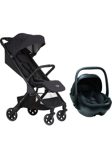 Mını By Easywalker Buggy Snap Travel Sistem Bebek Arabası Oxford Black - Merkürbebe Guardix Anne Kucağı Antrasit