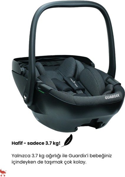 Mını By Easywalker Buggy Snap Travel Sistem Bebek Arabası Oxford Black - Merkürbebe Guardix Anne Kucağı Antrasit
