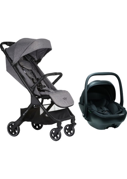 Mını By Easywalker Buggy Snap Travel Sistem Bebek Arabası Soho Grey - Merkürbebe Guardix Anne Kucağı Siyah