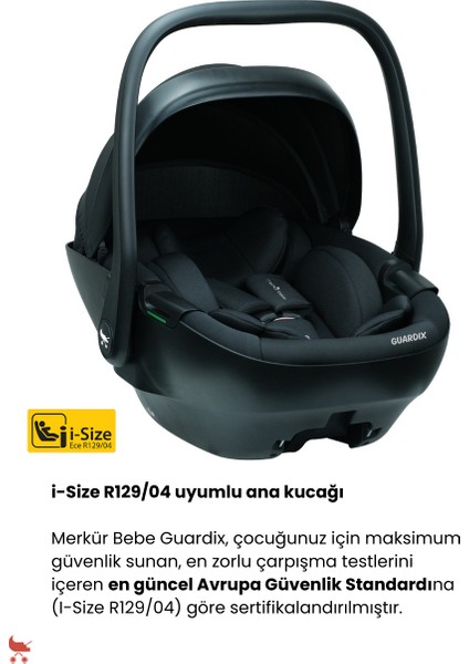 Mını By Easywalker Buggy Snap Travel Sistem Bebek Arabası Soho Grey - Merkürbebe Guardix Anne Kucağı Siyah