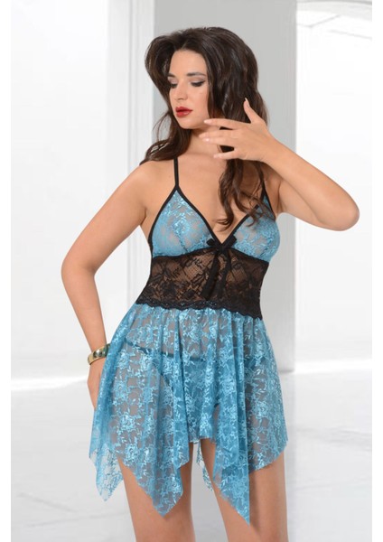 Turkuaz Dantel Gecelik fırsatları