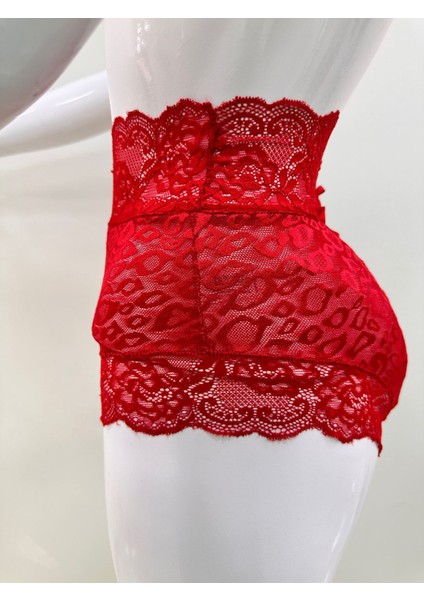 Kırmızı Dantelli Yüksek Bel Külot VENÜS-K1011 modelleri