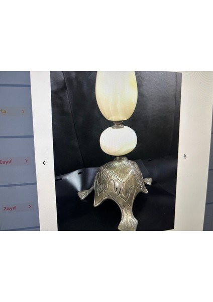 Pirinç ve Mermer Avrupa Şamdan 33,5 cm Boyunda fiyatları