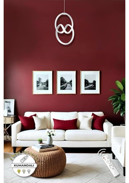 Eva White Kumandalı 3 Renk Modern Sarkıt LED Avize fiyatları