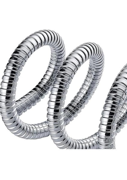 - 150CM Paslanmaz Çelik Gövdeli Duş Spiral Hortumu (Abs Rakorlu)