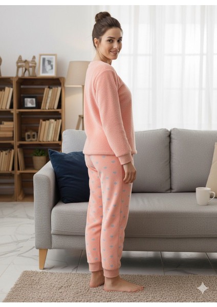 Kadın Kışlık Polar Pijama Takımı modelleri