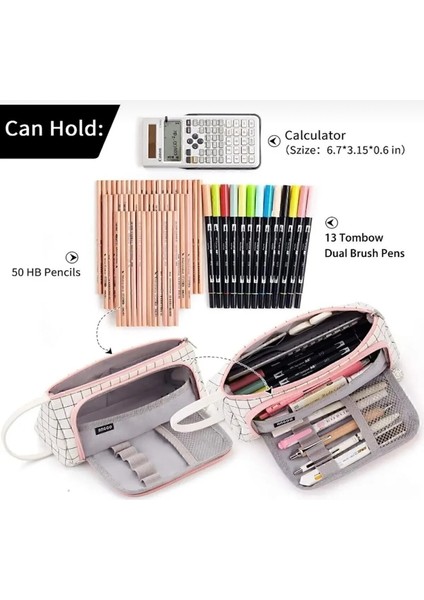 Special Çok Fonksiyonlu Geniş Kapasiteli Kanvas Kalemlik, Makyaj Çantası, Kalem Kutusu modelleri