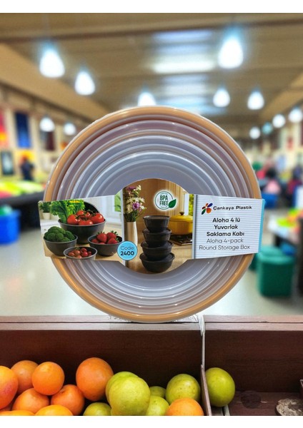 4’lü Kapaklı Plastik Saklama Kabı Seti – Mutfak Gıda Saklama Kutusu fiyatları