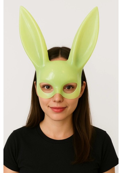 Karanlıkta Parlayan Fosforlu Tavşan Maskesi – Glow Bunny Masquerade Maske (32X22 Cm) fiyatları