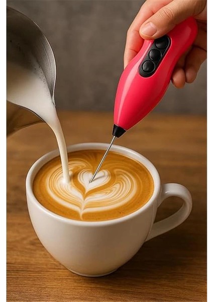 Pilli Kahve Köpürtücü – Mini Süt Köpük Yapıcı El Mikseri, Sessiz Çalışan, Taşınabilir modelleri