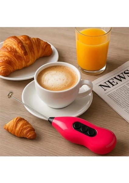 Pilli Kahve Köpürtücü – Mini Süt Köpük Yapıcı El Mikseri, Sessiz Çalışan, Taşınabilir fırsatları