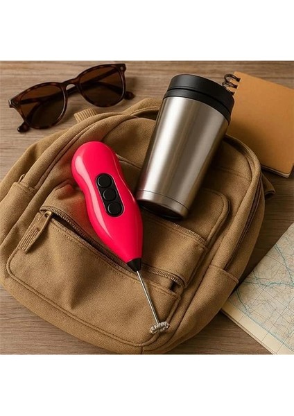 Pilli Kahve Köpürtücü – Mini Süt Köpük Yapıcı El Mikseri, Sessiz Çalışan, Taşınabilir indirimleri