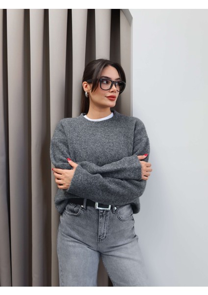 Bisiklet Yaka Yumuşak Dokulu Oversize Kazak fiyatları